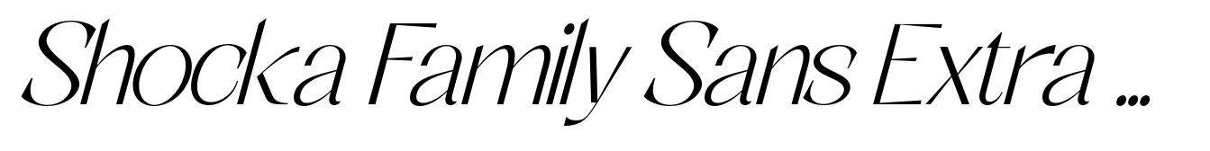 Shocka Family Sans Extra Light Italic
