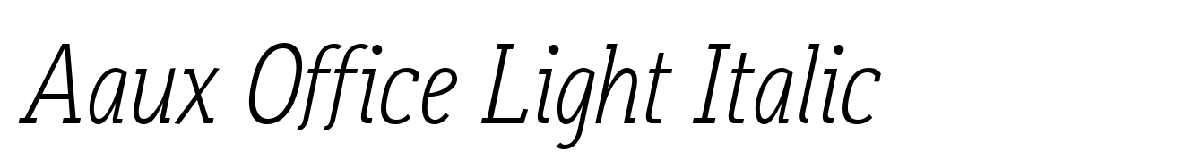Aaux Office Light Italic