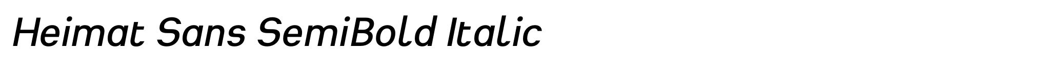 Heimat Sans SemiBold Italic image
