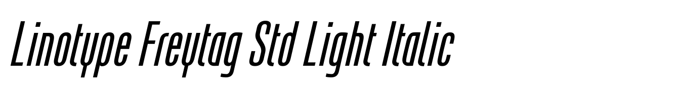 Linotype Freytag Std Light Italic