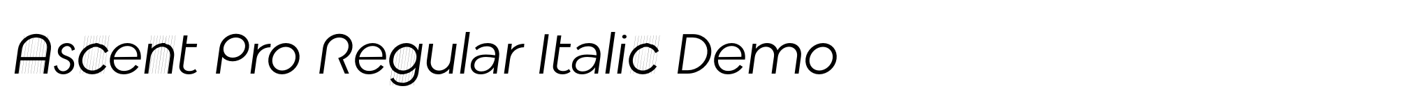 Ascent Pro Regular Italic Demo image