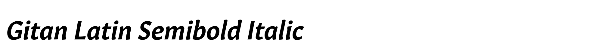 Gitan Latin Semibold Italic image