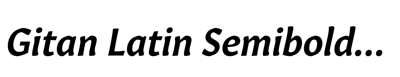 Gitan Latin Semibold Italic