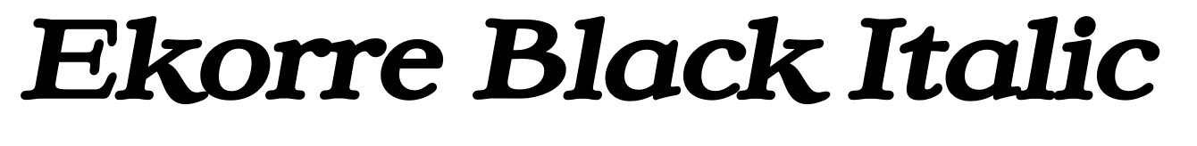 Ekorre Black Italic