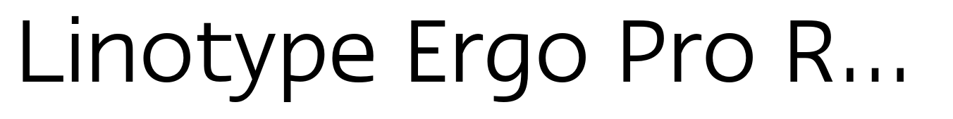 Linotype Ergo Pro Regular