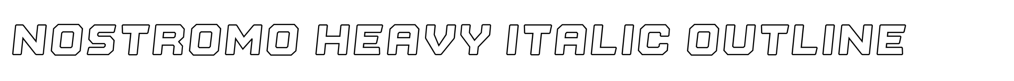 Nostromo Heavy Italic Outline image