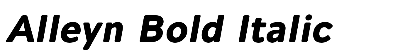 Alleyn Bold Italic