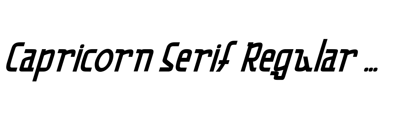 Capricorn Serif Regular Italic