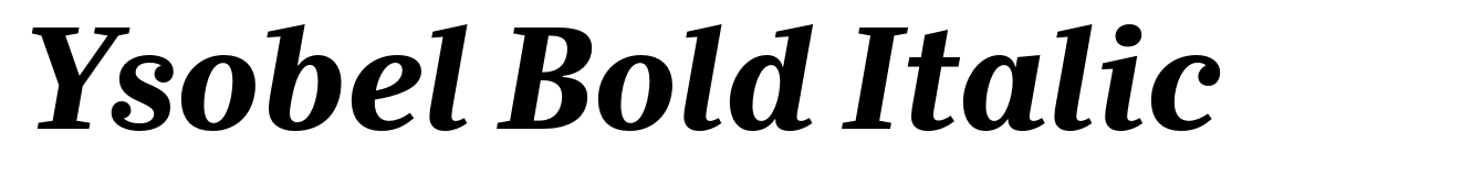 Ysobel Bold Italic