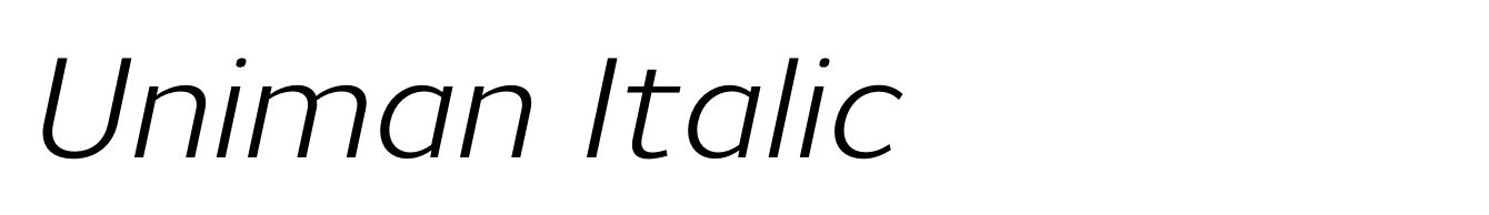 Uniman Italic