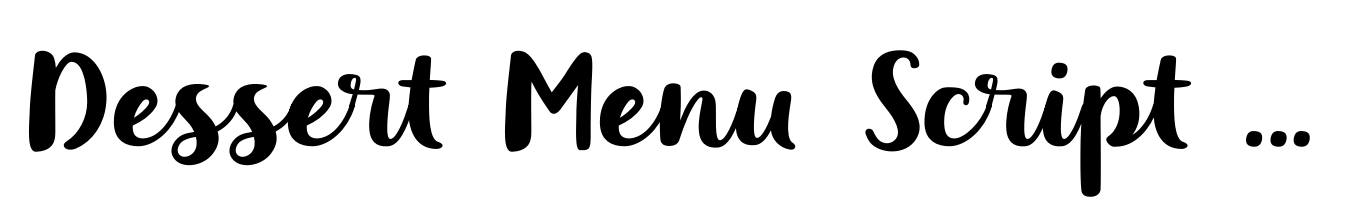 Dessert Menu Script regular