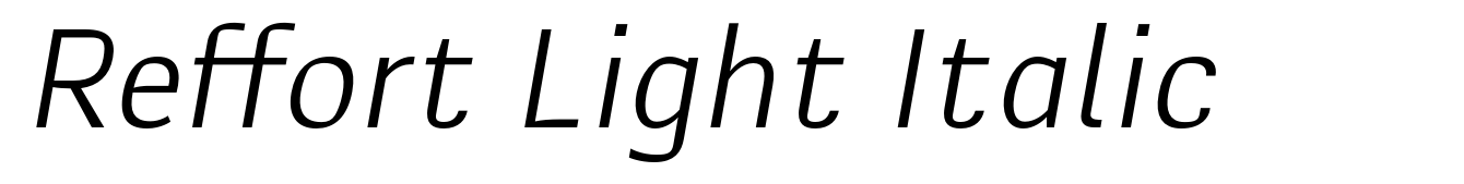 Reffort Light Italic