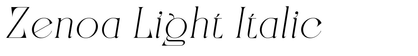 Zenoa Light Italic