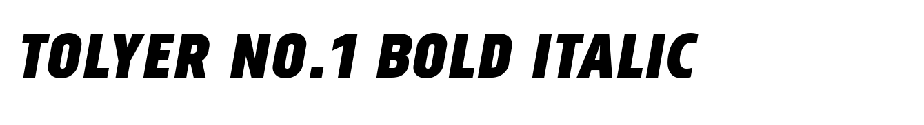 Tolyer No.1 Bold Italic