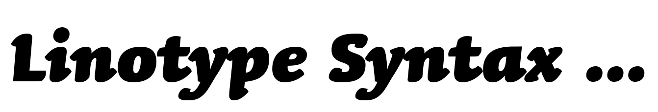 Linotype Syntax Letter Black Italic OsF