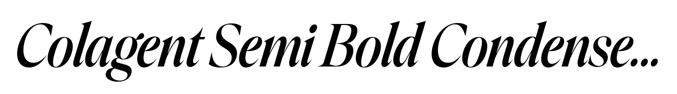 Colagent Semi Bold Condensed Italic