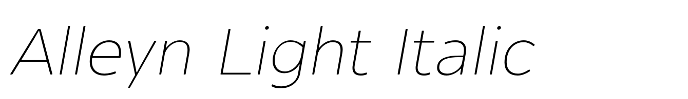 Alleyn Light Italic