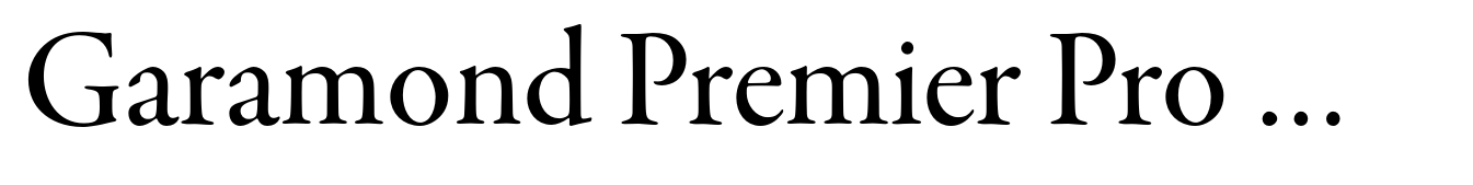 Garamond Premier Pro Medium Subhead