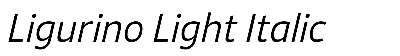 Ligurino Light Italic