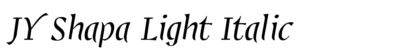 JY Shapa Light Italic