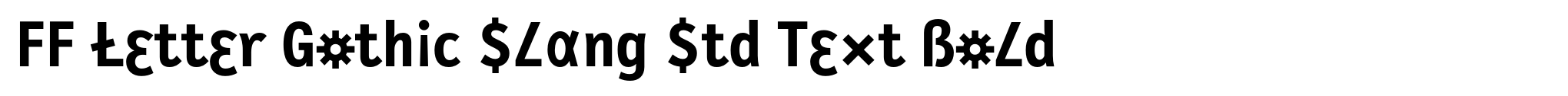 FF Letter Gothic Slang Std Text Bold image