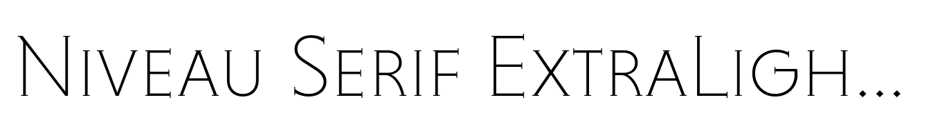 Niveau Serif ExtraLight Small Caps