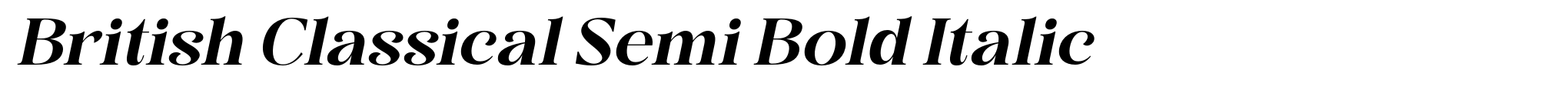 British Classical Semi Bold Italic image