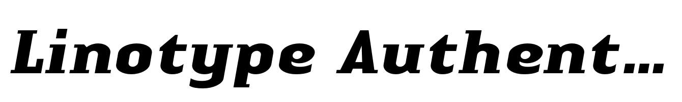 Linotype Authentic Small Serif Pro Bold Italic
