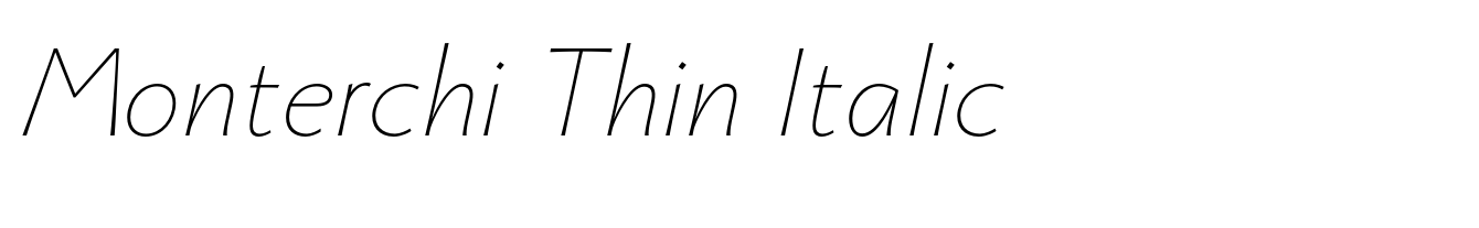 Monterchi Thin Italic