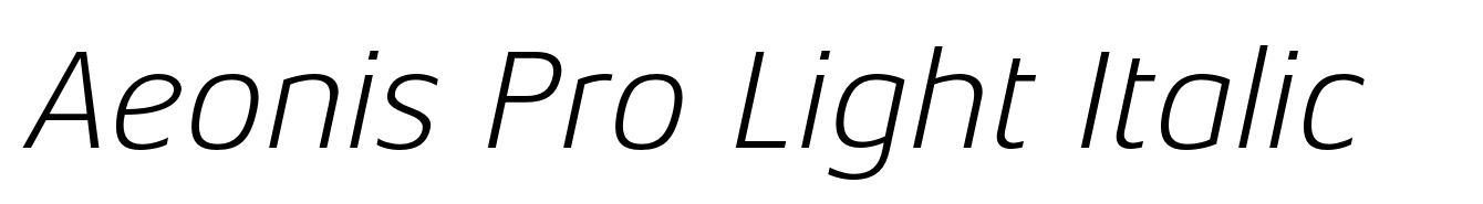 Aeonis Pro Light Italic