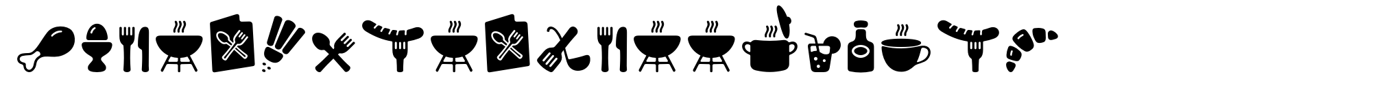 PH Font Icons Food Black image