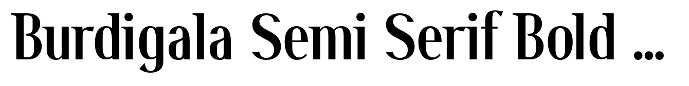 Burdigala Semi Serif Bold Semi Condensed