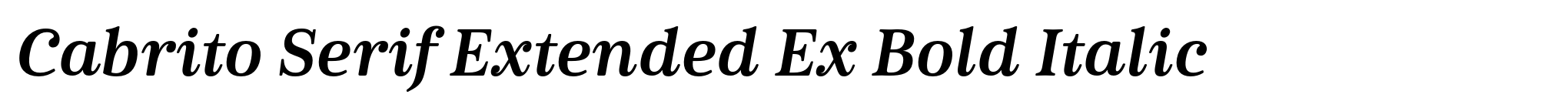 Cabrito Serif Extended Ex Bold Italic image
