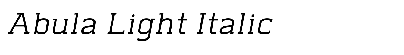 Abula Light Italic