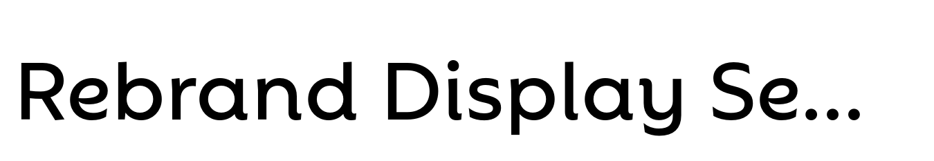 Rebrand Display Semi Bold