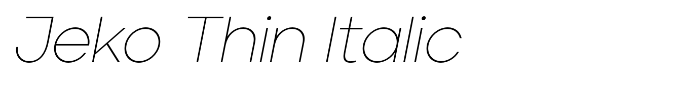 Jeko Thin Italic