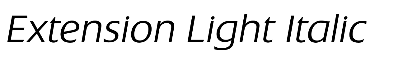Extension Light Italic