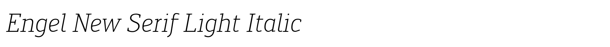 Engel New Serif Light Italic image