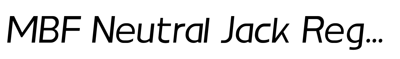 MBF Neutral Jack Regular Italic