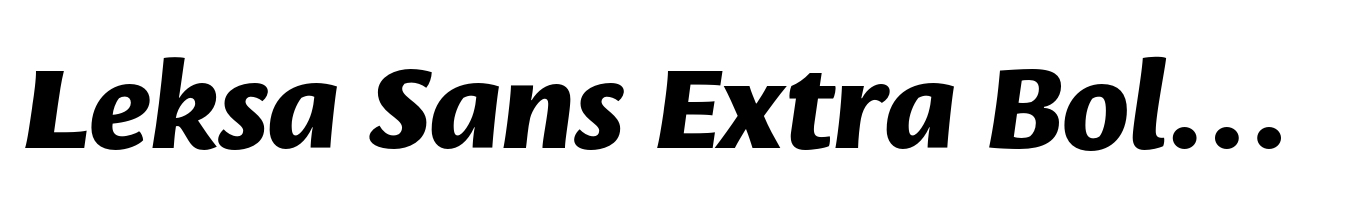 Leksa Sans Extra Bold Italic
