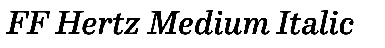 FF Hertz Medium Italic