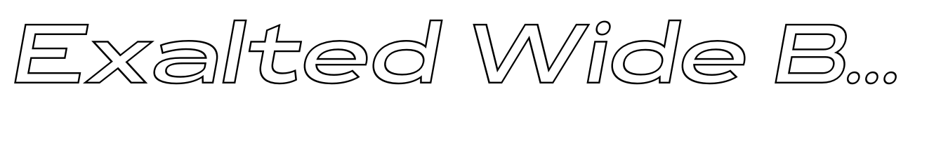 Exalted Wide Bold Outline Italic