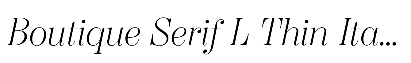 Boutique Serif L Thin Italic