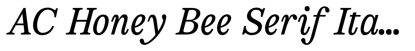 AC Honey Bee Serif Italic