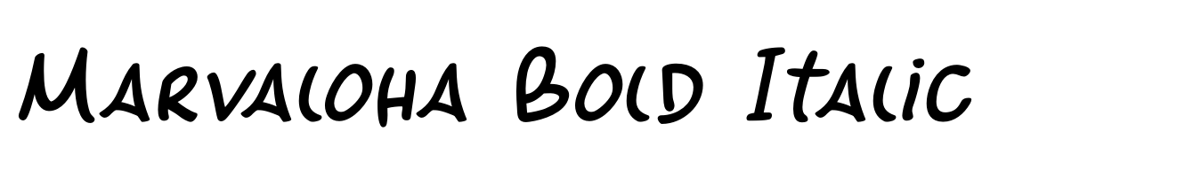 Marvaloha Bold Italic