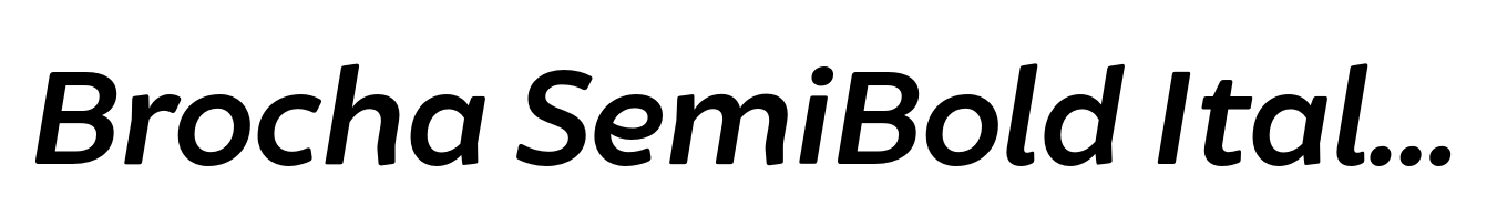 Brocha SemiBold Italic
