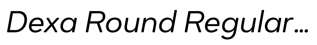 Dexa Round Regular Italic