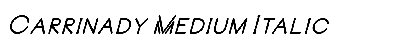 Carrinady Medium Italic