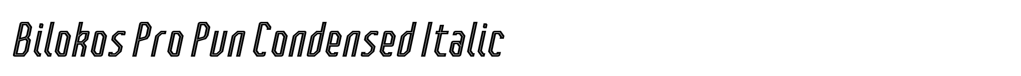 Bilokos Pro Pun Condensed Italic image