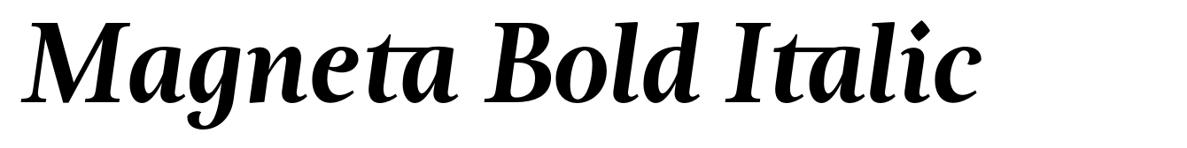 Magneta Bold Italic